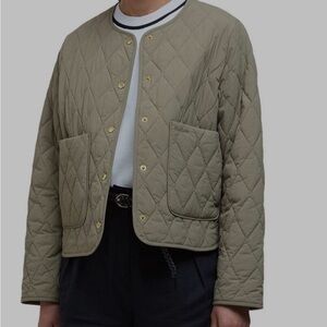 Barbour Quilted ‘Monroe’ Liner Jacket in Khaki Green